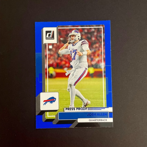 Josh Allen: Buffalo Bills, Quarterback 2022 Panini Donruss Press Proof #116 - Picture 1 of 2